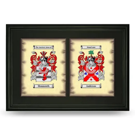 Double Coat of Arms Framed - Black