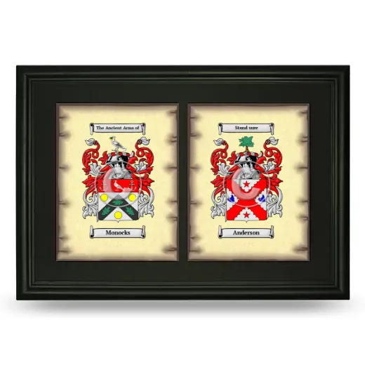 Double Coat of Arms Framed - Black