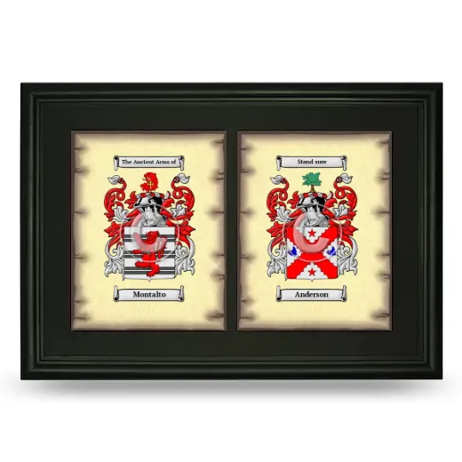 Double Coat of Arms Framed - Black