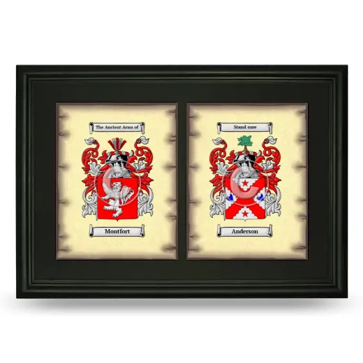 Double Coat of Arms Framed - Black