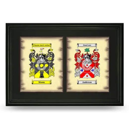 Double Coat of Arms Framed - Black