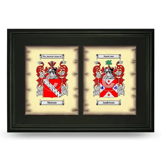 Double Coat of Arms Framed - Black