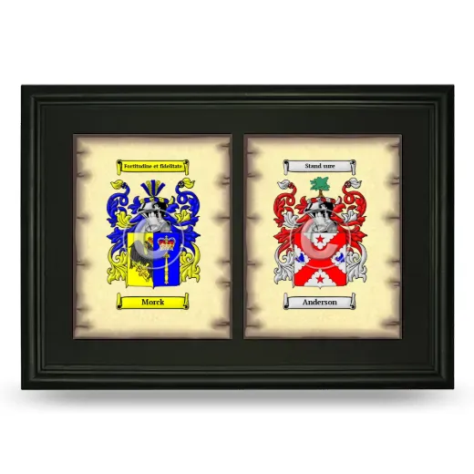 Double Coat of Arms Framed - Black