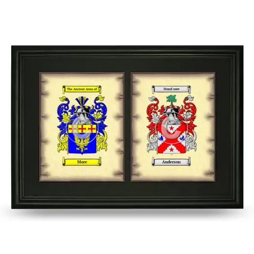 Double Coat of Arms Framed - Black