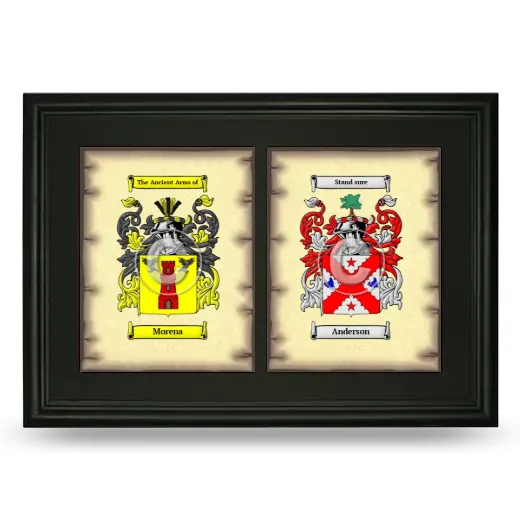 Double Coat of Arms Framed - Black