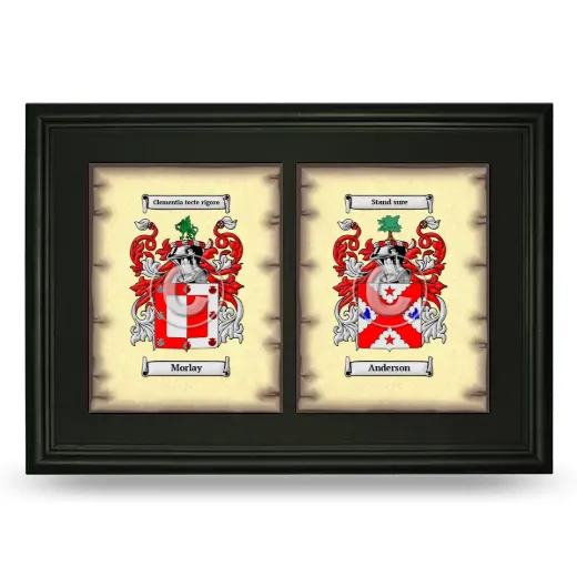 Double Coat of Arms Framed - Black