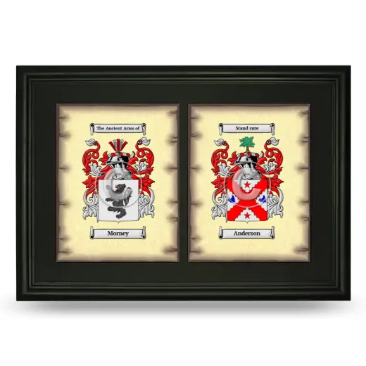 Double Coat of Arms Framed - Black
