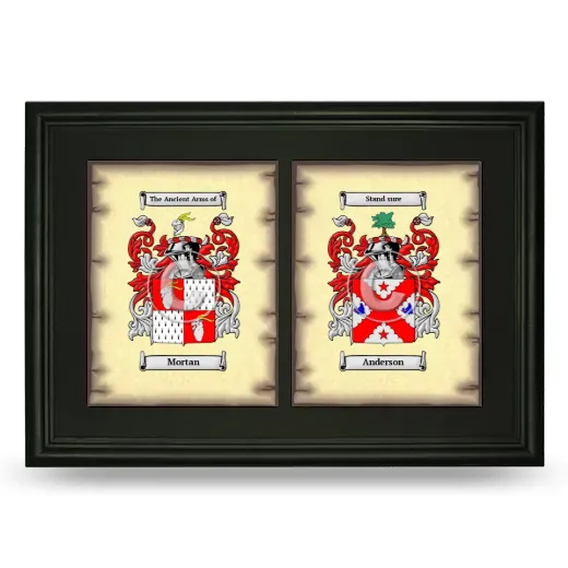 Double Coat of Arms Framed - Black