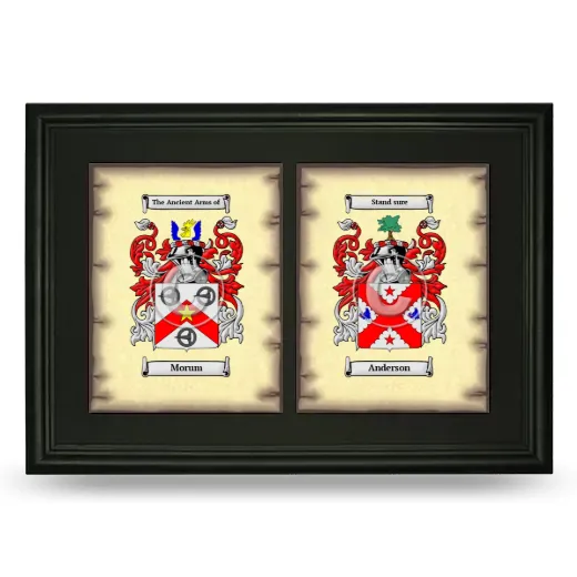 Double Coat of Arms Framed - Black