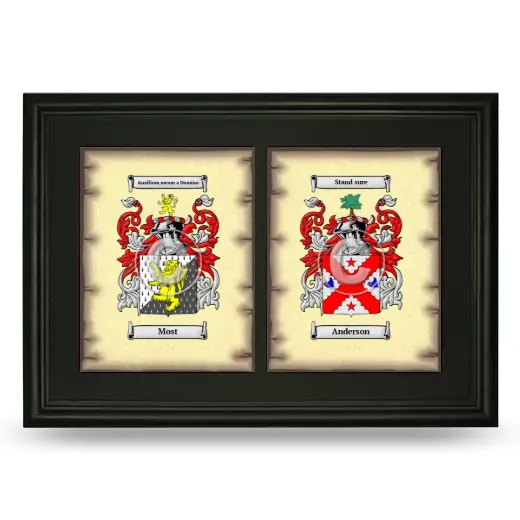 Double Coat of Arms Framed - Black