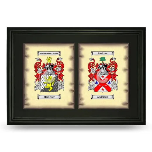 Double Coat of Arms Framed - Black