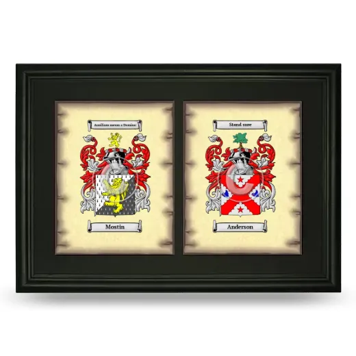 Double Coat of Arms Framed - Black