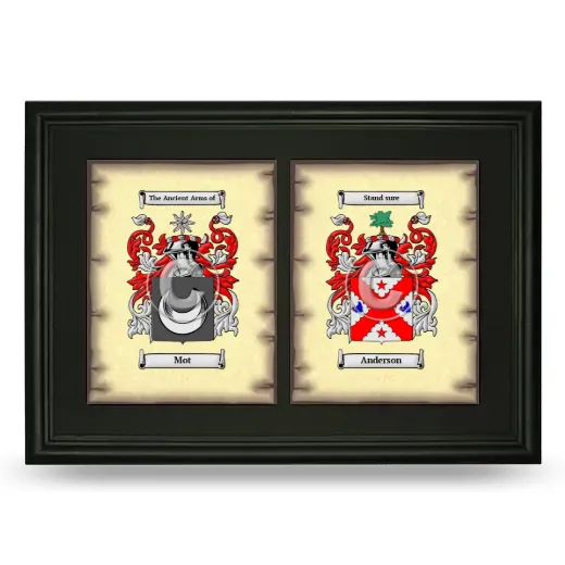 Double Coat of Arms Framed - Black