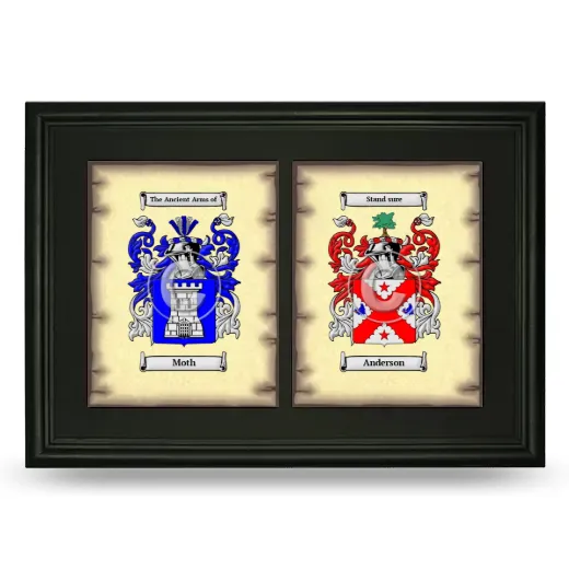 Double Coat of Arms Framed - Black