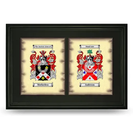 Double Coat of Arms Framed - Black