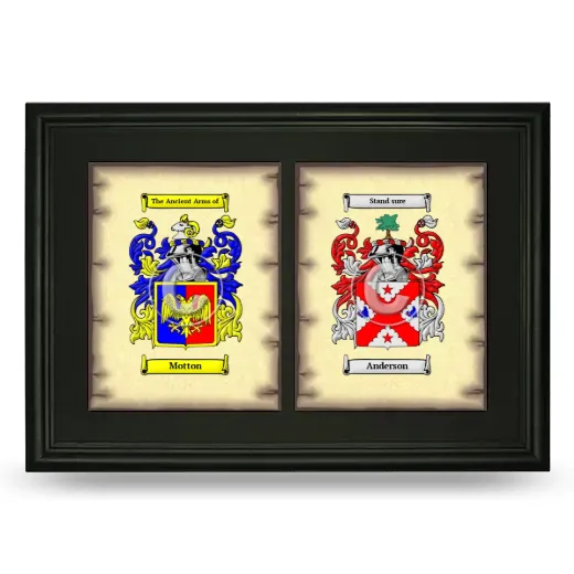 Double Coat of Arms Framed - Black
