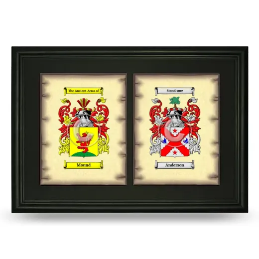 Double Coat of Arms Framed - Black