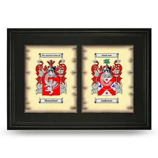 Double Coat of Arms Framed - Black