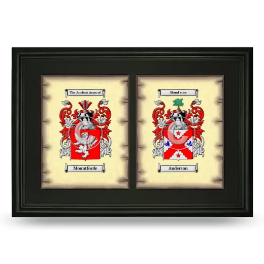 Double Coat of Arms Framed - Black