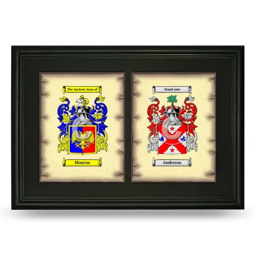 Double Coat of Arms Framed - Black