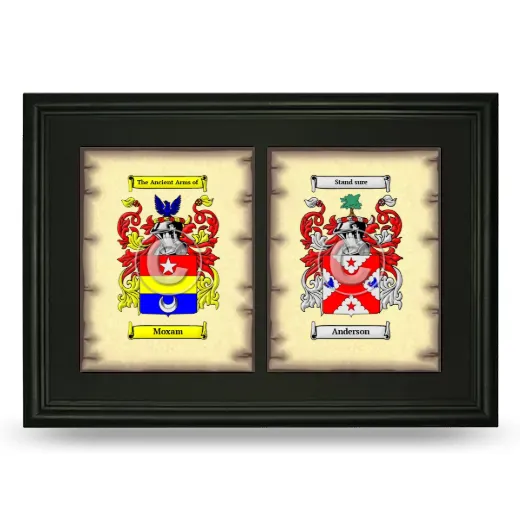 Double Coat of Arms Framed - Black