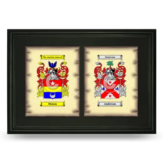 Double Coat of Arms Framed - Black