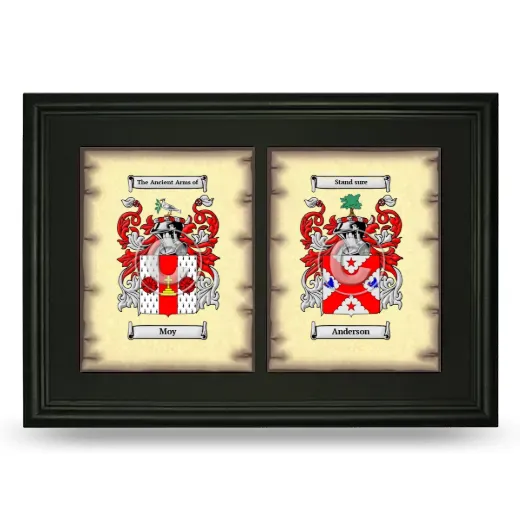 Double Coat of Arms Framed - Black