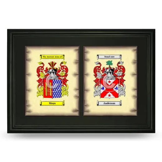 Double Coat of Arms Framed - Black