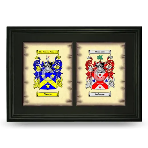 Double Coat of Arms Framed - Black