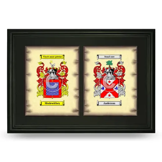 Double Coat of Arms Framed - Black
