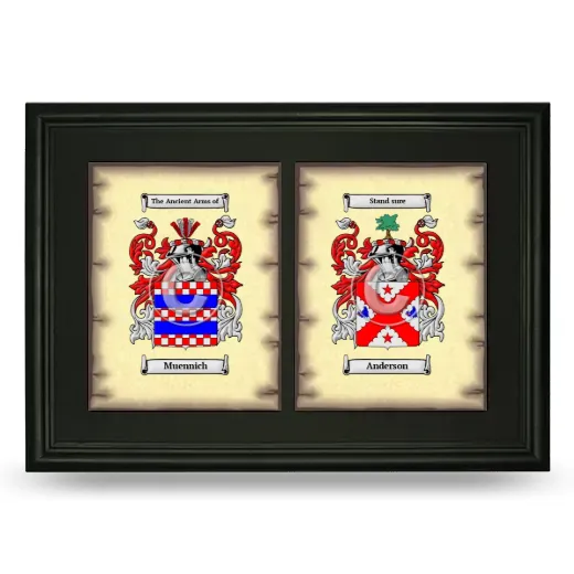 Double Coat of Arms Framed - Black