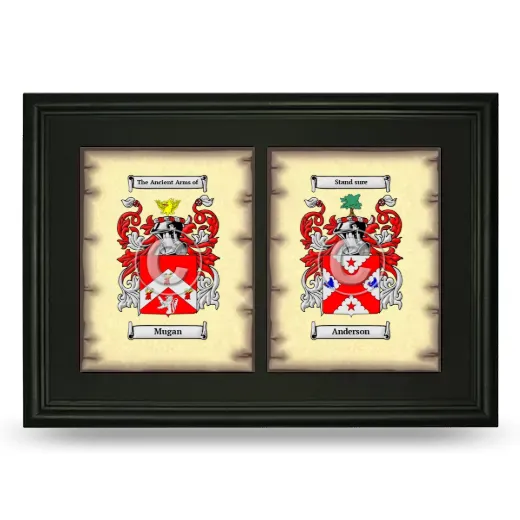 Double Coat of Arms Framed - Black