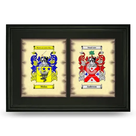 Double Coat of Arms Framed - Black