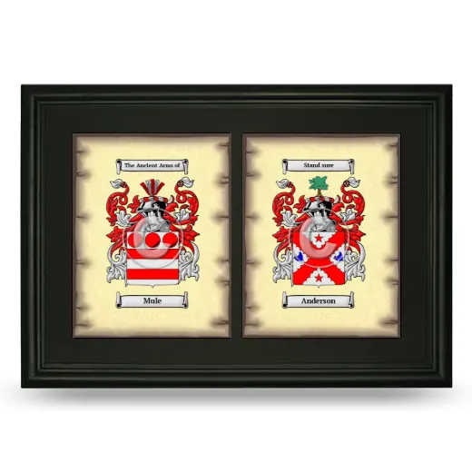 Double Coat of Arms Framed - Black