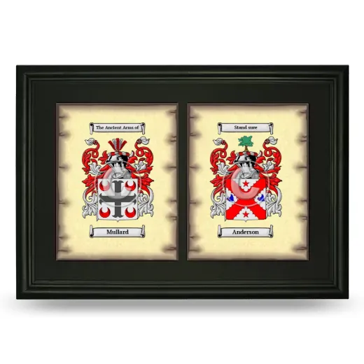 Double Coat of Arms Framed - Black