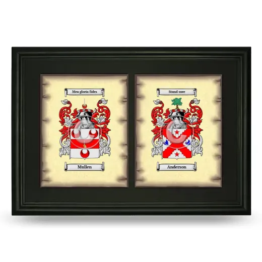 Double Coat of Arms Framed - Black