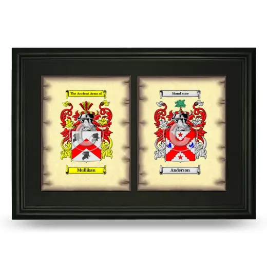 Double Coat of Arms Framed - Black