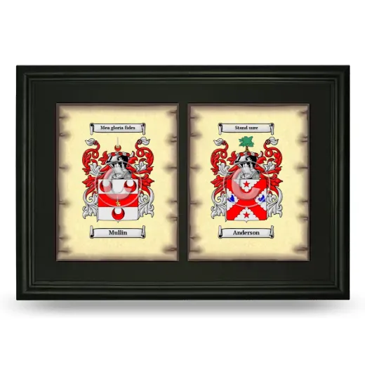 Double Coat of Arms Framed - Black