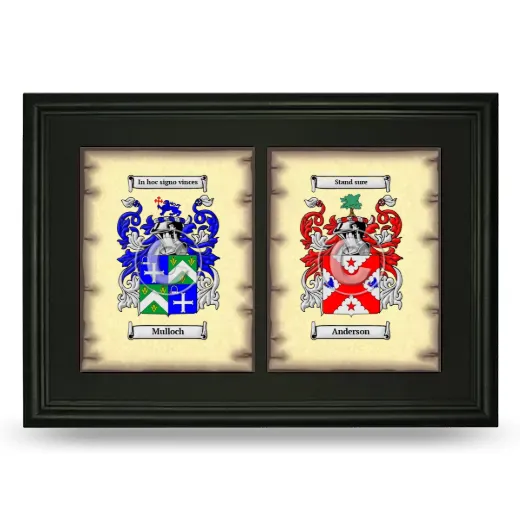 Double Coat of Arms Framed - Black