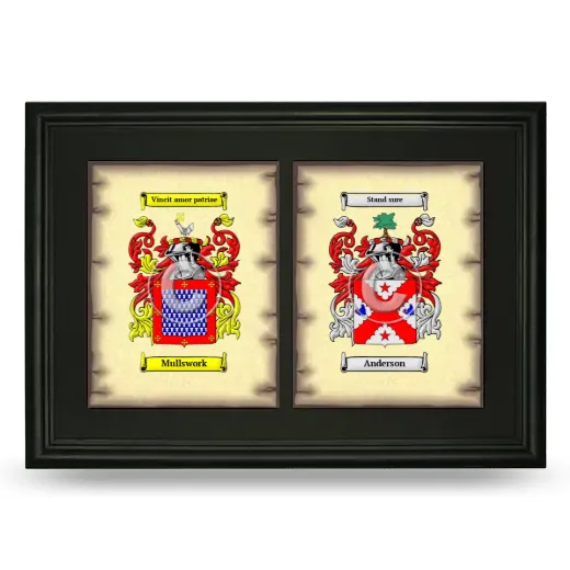 Double Coat of Arms Framed - Black