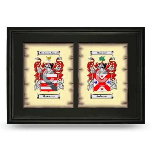 Double Coat of Arms Framed - Black