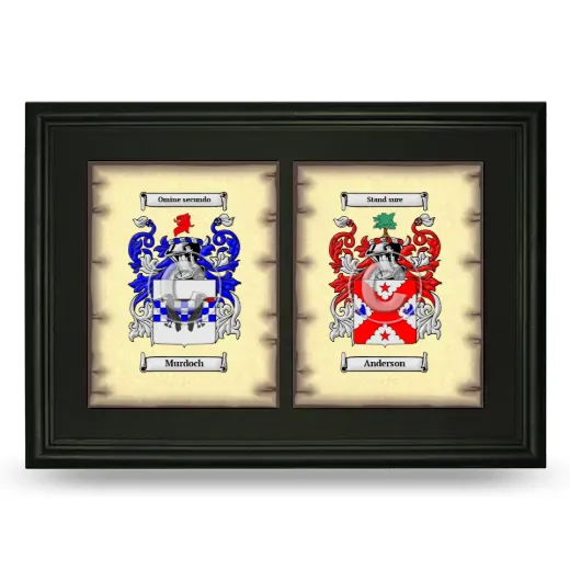 Double Coat of Arms Framed - Black