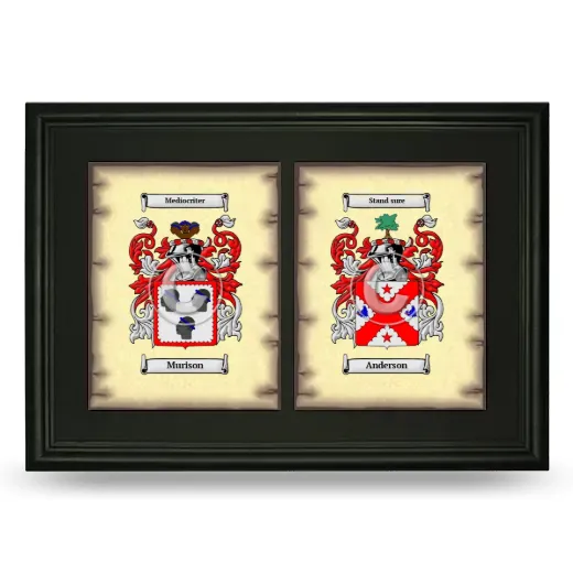 Double Coat of Arms Framed - Black