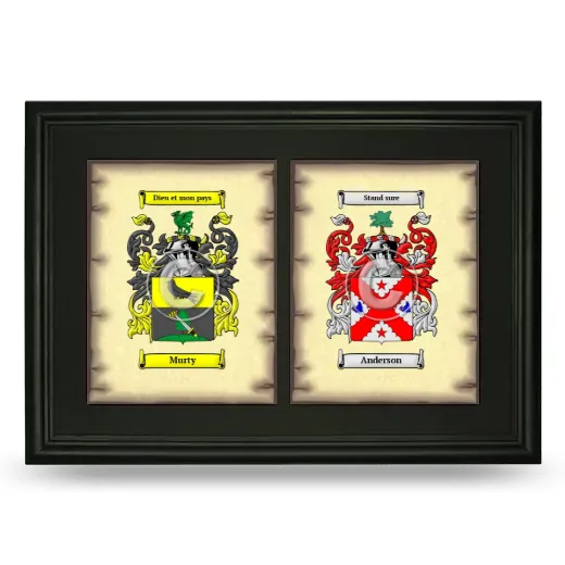 Double Coat of Arms Framed - Black