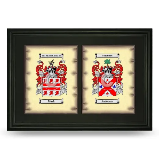 Double Coat of Arms Framed - Black