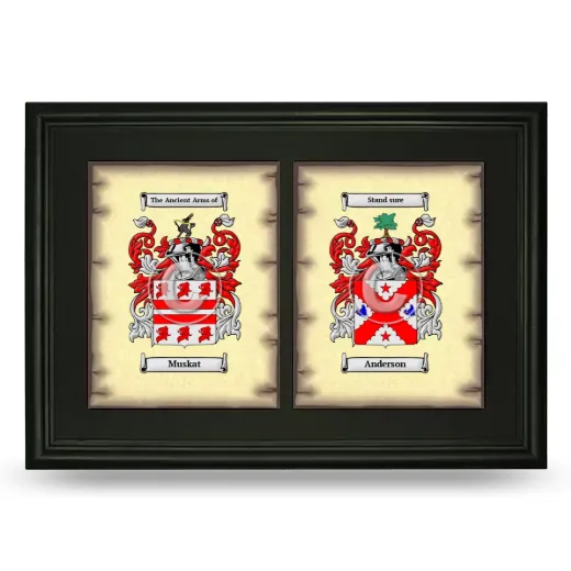 Double Coat of Arms Framed - Black