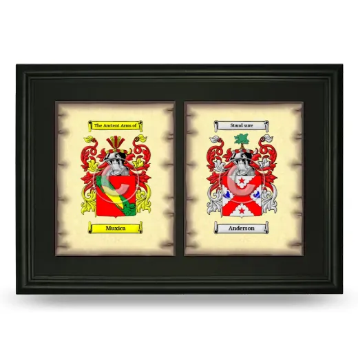 Double Coat of Arms Framed - Black