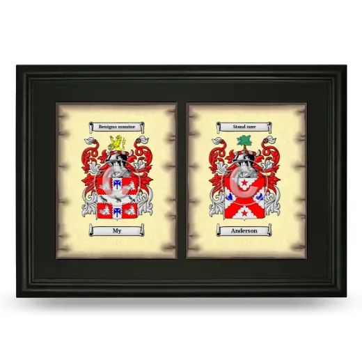 Double Coat of Arms Framed - Black