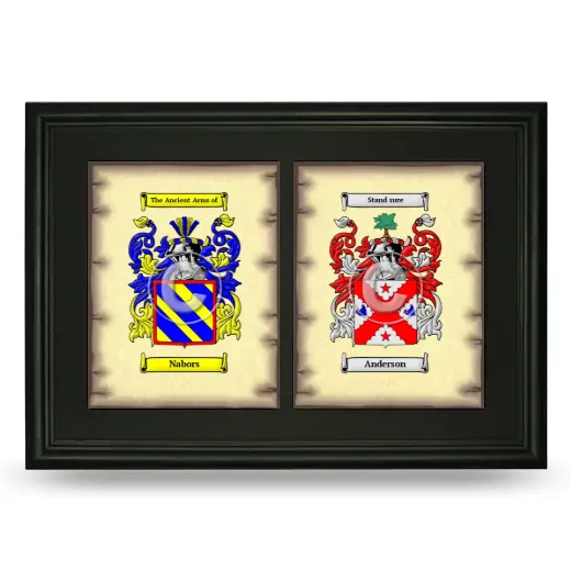 Double Coat of Arms Framed - Black