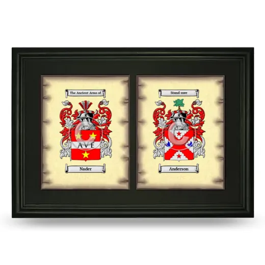 Double Coat of Arms Framed - Black